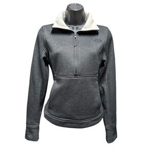 The North Face Fleece Lined Half Zip Jacket - Women's XS Grey Running Hiking